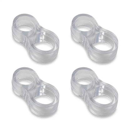 4er Set transparente Türklinkenpuffer aus flexiblem Kunststoff
